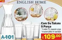 ENGLİSH HOME CAM SU TAKIMI 5 PARÇA